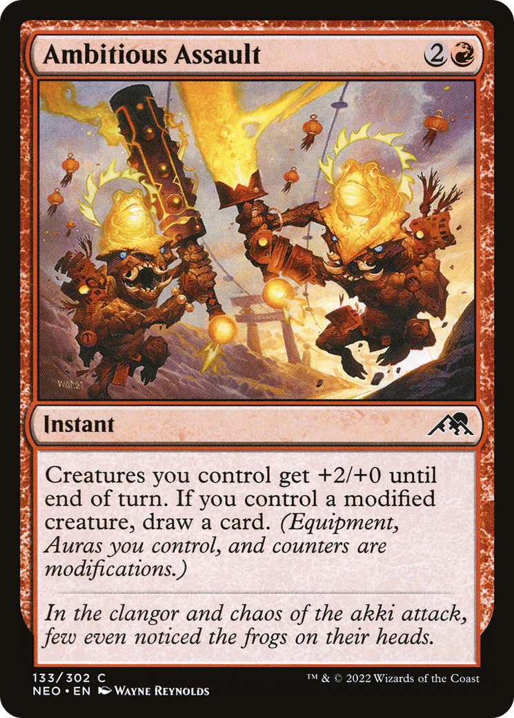 Ambitious Assault (NEO-133) [Kamigawa: Neon Dynasty] MTG Single Wizards of the Coast