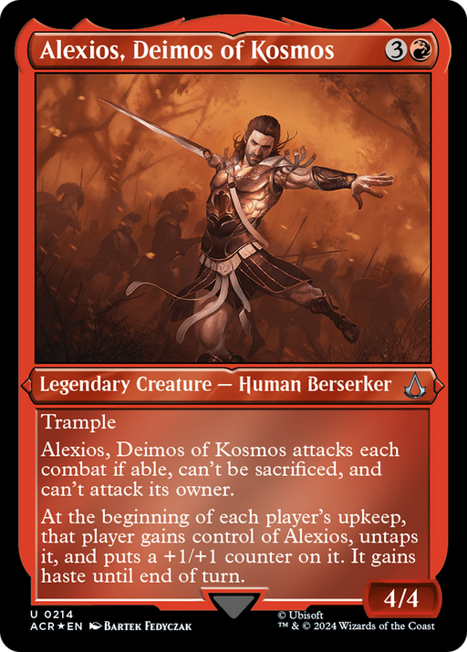 Alexios, Deimos of Kosmos (ACR-214) [Assassin's Creed] Etched Foil MTG Single Wizards of the Coast