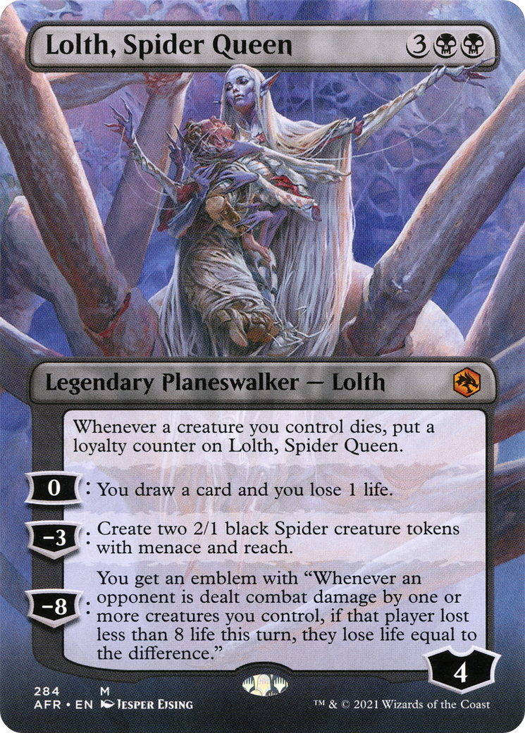 Lolth, Spider Queen (AFR-284) [Adventures in the Forgotten Realms] (Borderless) MTG Single Wizards of the Coast