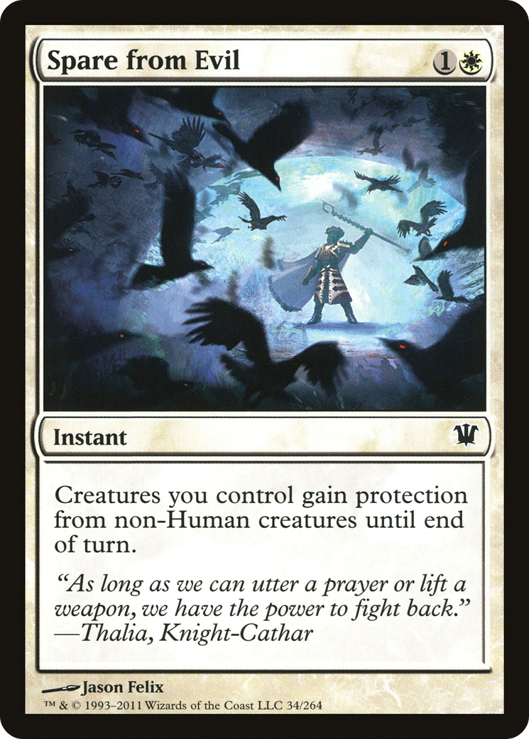 Spare from Evil (ISD-034) [Innistrad] Foil MTG Single Wizards of the Coast