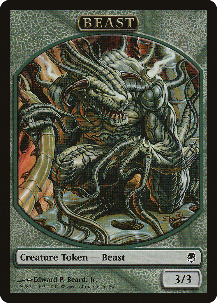 Beast Token (Darksteel) (MPRP-) [Misc] Magic Player Rewards 2004 MTG Single Wizards of the Coast