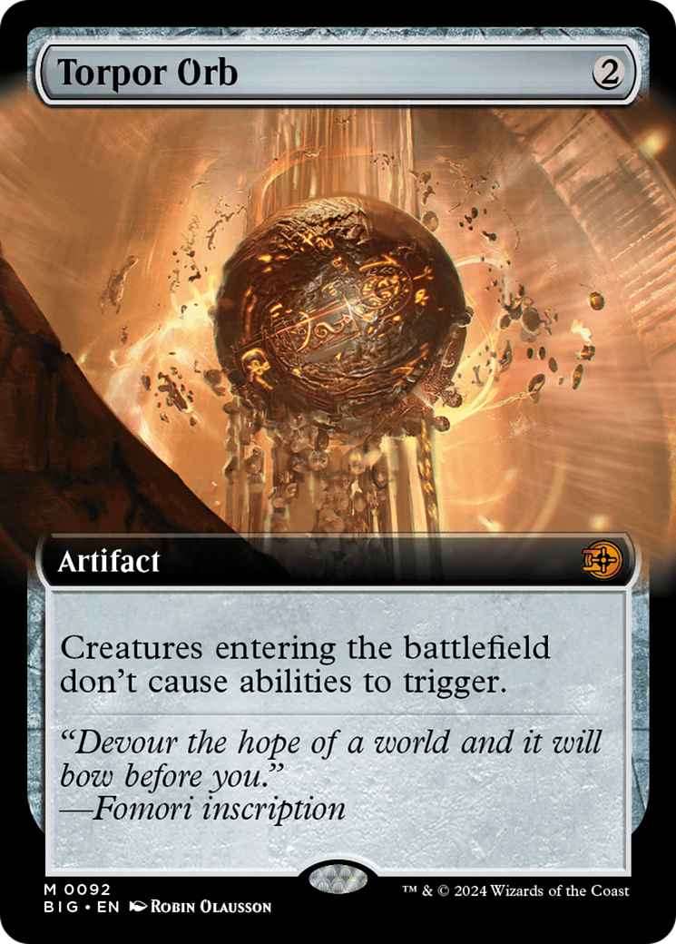 Torpor Orb (BIG-092) [The Big Score] (Extended Art) Foil MTG Single Wizards of the Coast
