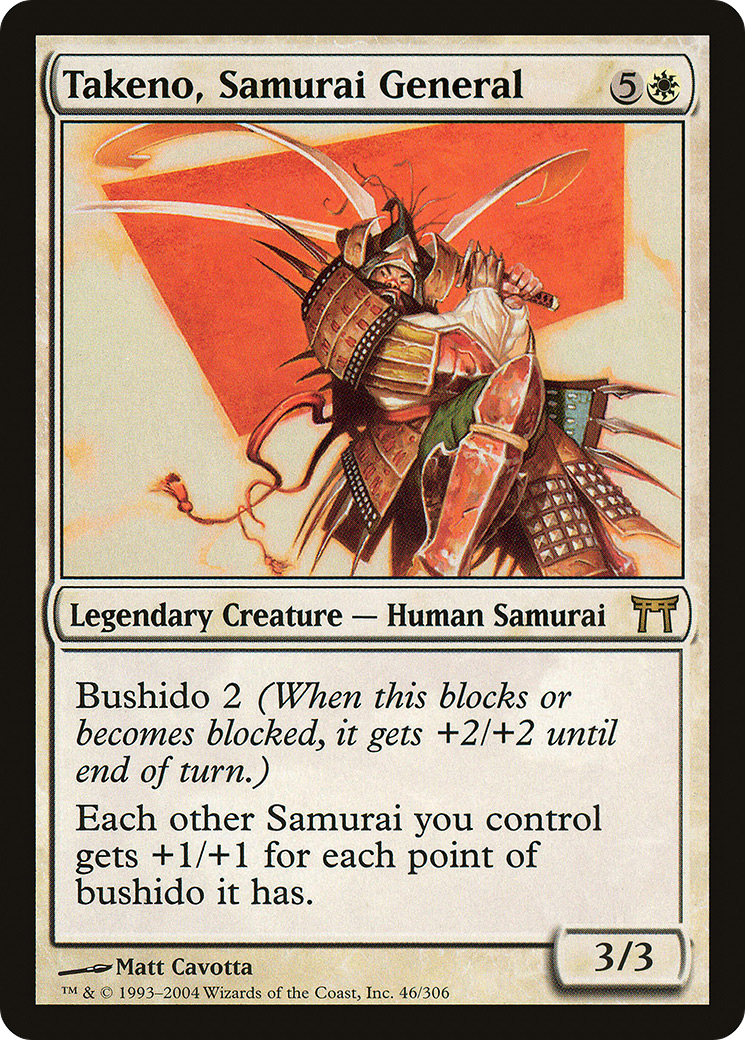Takeno, Samurai General (CHK-046) [Champions of Kamigawa] Foil MTG Single Wizards of the Coast