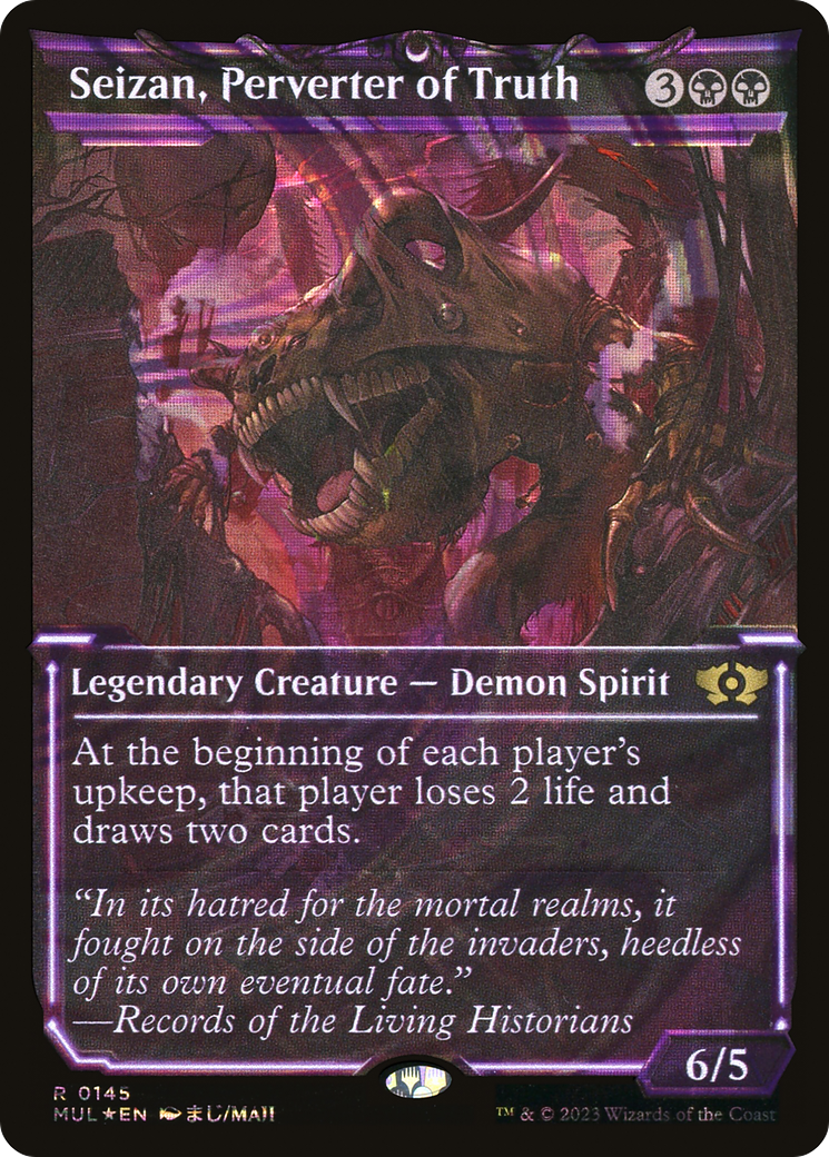 Seizan, Perverter of Truth (MUL-145) [Multiverse Legends] (Showcase) Foil MTG Single Wizards of the Coast