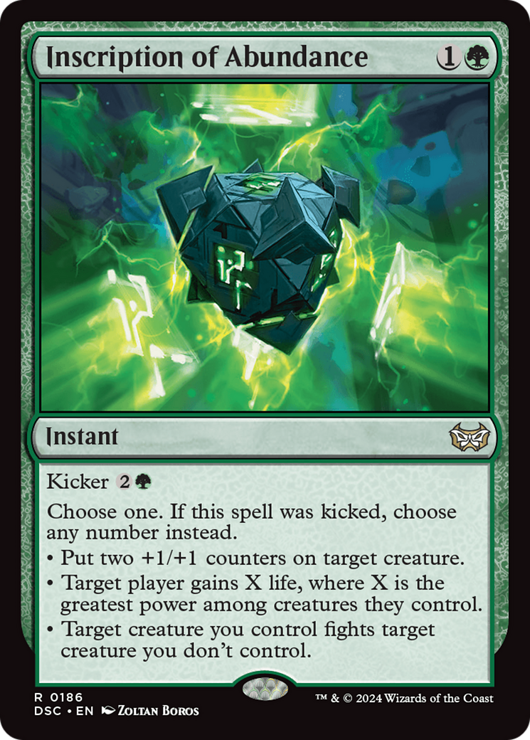 Inscription of Abundance (DSC-186) [Duskmourn: House of Horror Commander] MTG Single Wizards of the Coast