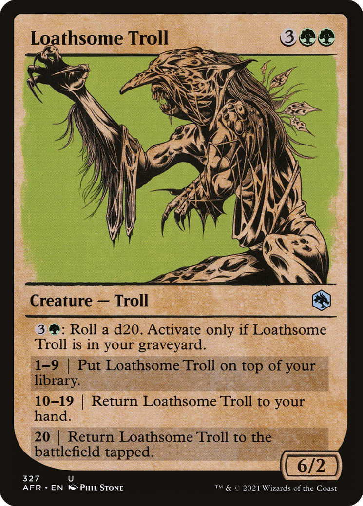 Loathsome Troll (AFR-327) [Adventures in the Forgotten Realms] (Showcase) MTG Single Wizards of the Coast