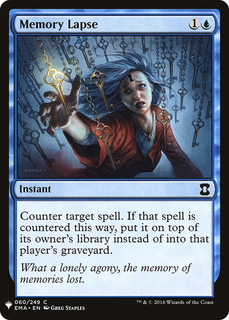 Memory Lapse (LIST-EMA-60) [Mystery Booster] The List MTG Single Wizards of the Coast