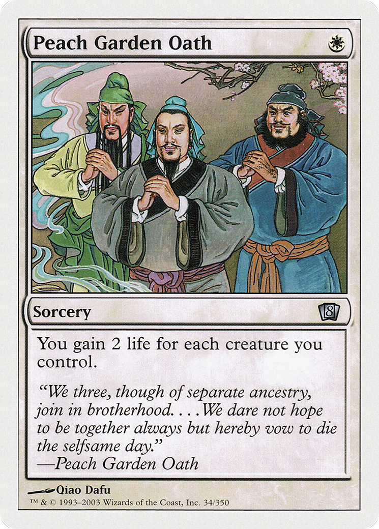 Peach Garden Oath (8ED-034) [8th Edition] MTG Single Wizards of the Coast