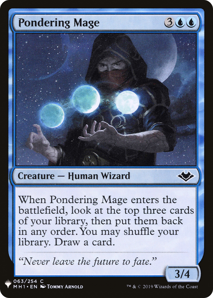 Pondering Mage (LIST-MH1-63) [Mystery Booster] The List MTG Single Wizards of the Coast