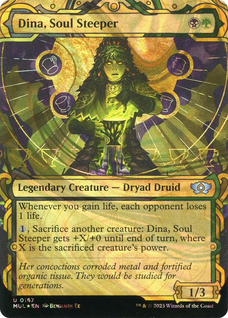 Dina, Soul Steeper (MUL-167) [Multiverse Legends] (Showcase) (Borderless) Foil MTG Single Wizards of the Coast