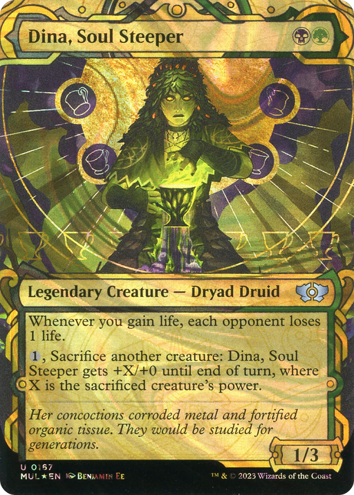 Dina, Soul Steeper (MUL-167) [Multiverse Legends] (Showcase) (Borderless) Foil MTG Single Wizards of the Coast
