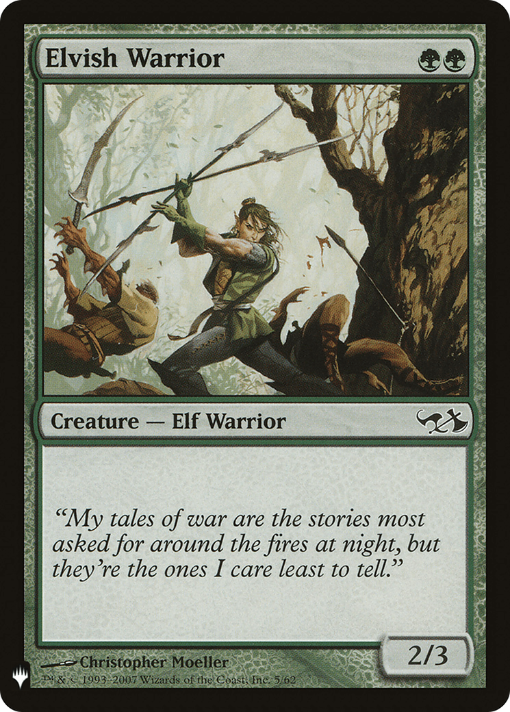Elvish Warrior (LIST-DD1-5) [Mystery Booster] The List MTG Single Wizards of the Coast
