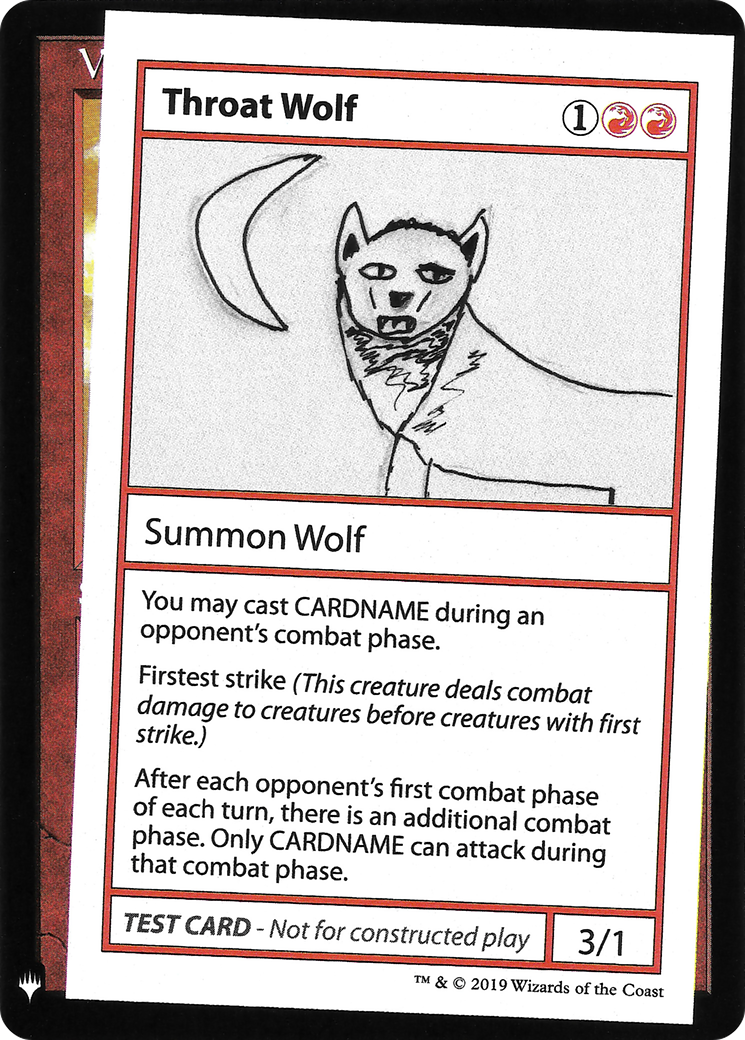 Throat Wolf (CMB1-) [Mystery Booster] Playtest Cards 2019 MTG Single Wizards of the Coast