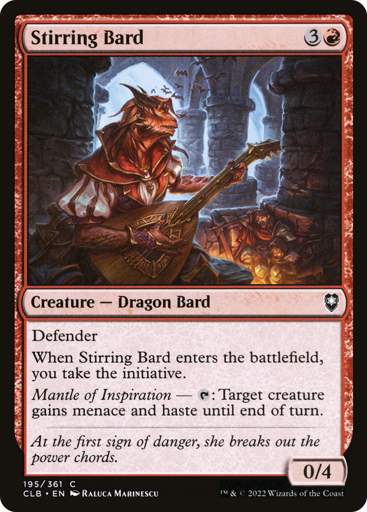 Stirring Bard (CLB-195) [Commander Legends: Battle for Baldur's Gate] Foil MTG Single Wizards of the Coast