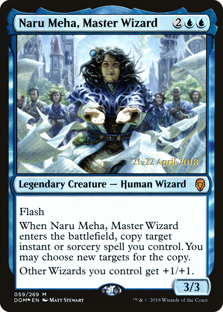 Naru Meha, Master Wizard (PRE-059) [Dominaria Promos] Foil MTG Single Wizards of the Coast