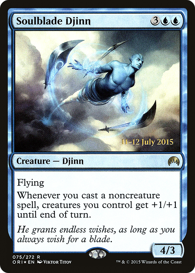 Soulblade Djinn (PRE-075) [Magic Origins Promos] Foil MTG Single Wizards of the Coast