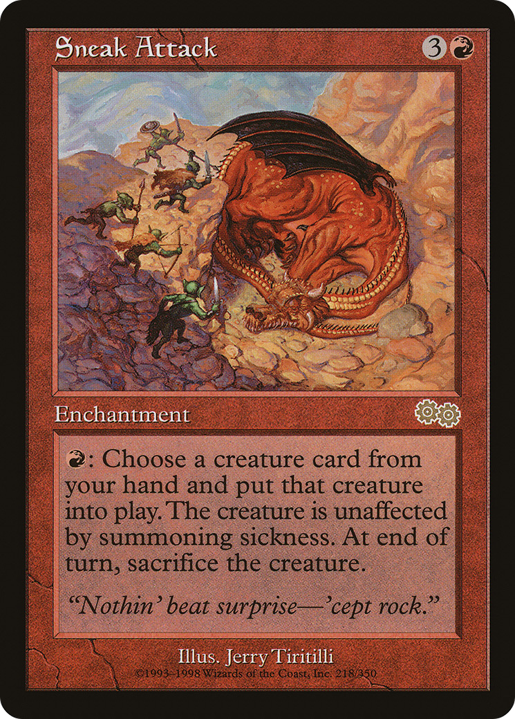 Sneak Attack (USG-218) [Urza's Saga] MTG Single Wizards of the Coast