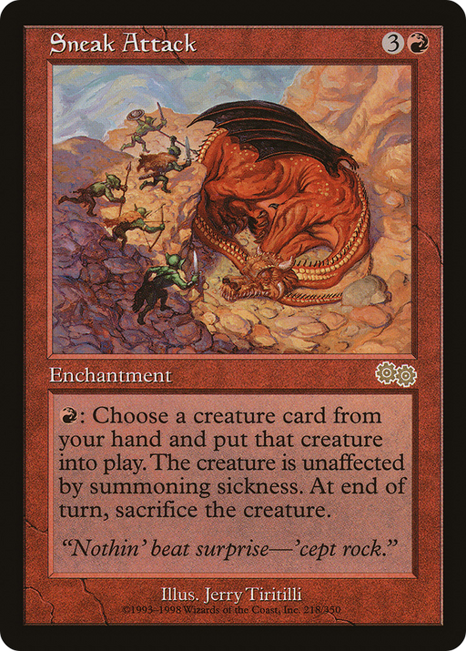 Sneak Attack (USG-218) [Urza's Saga] MTG Single Wizards of the Coast