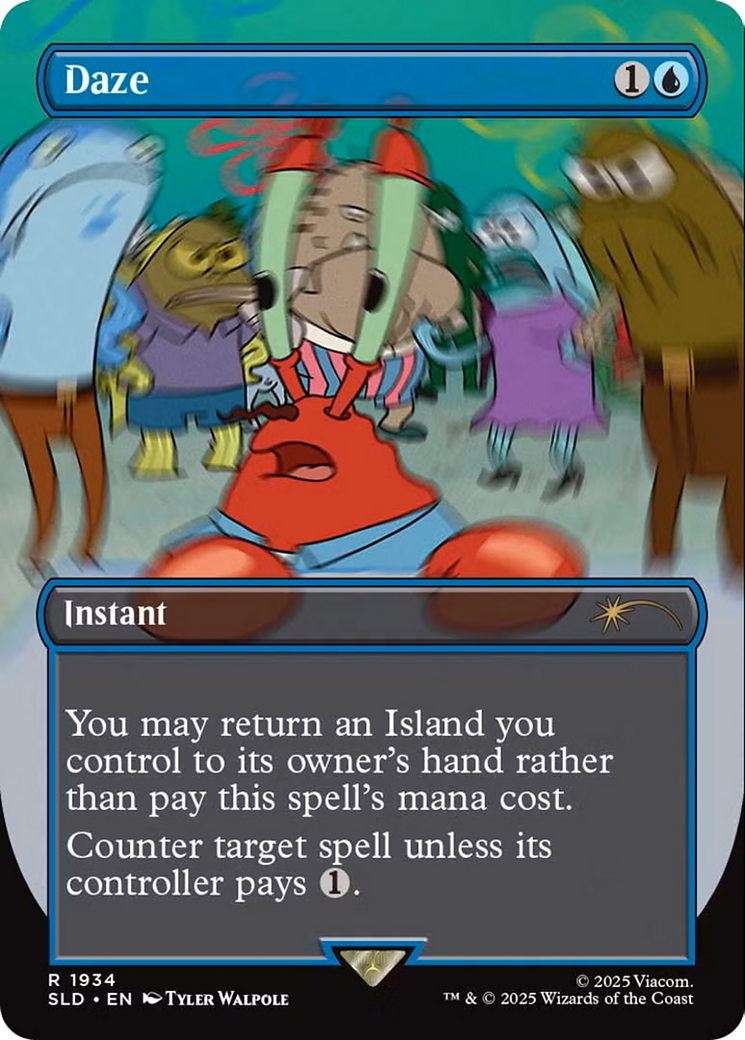 Daze (SLD-1934) [Secret Lair] Drop (Borderless) MTG Single Wizards of the Coast