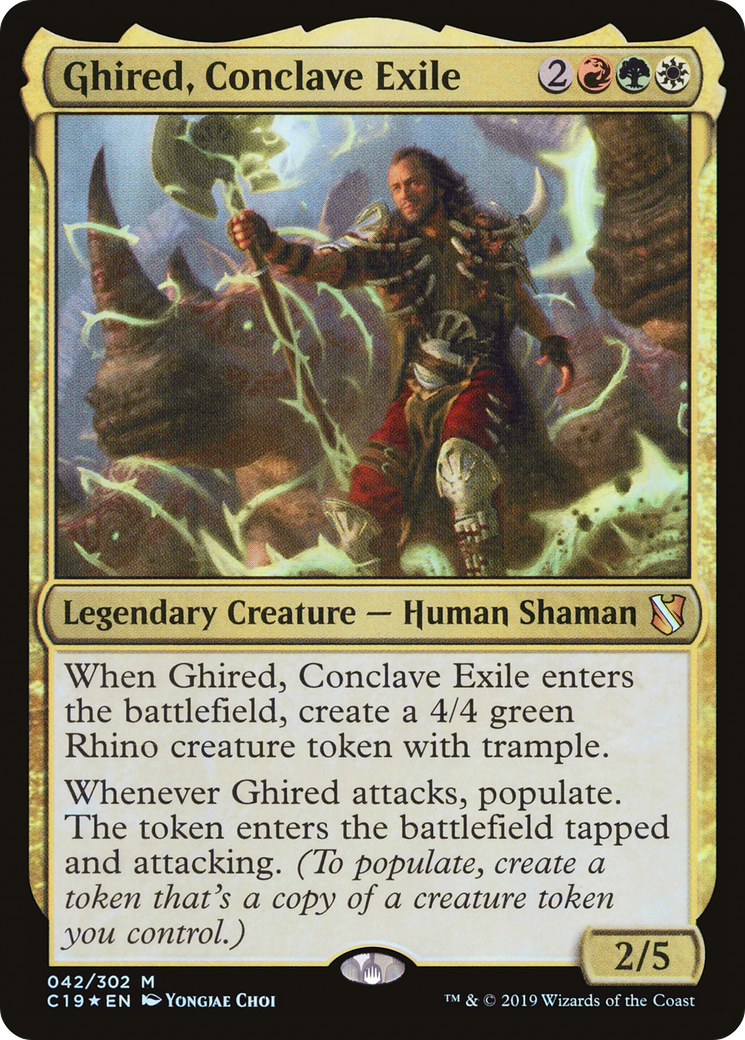Ghired, Conclave Exile (C19-042) [Commander 2019] Foil MTG Single Wizards of the Coast