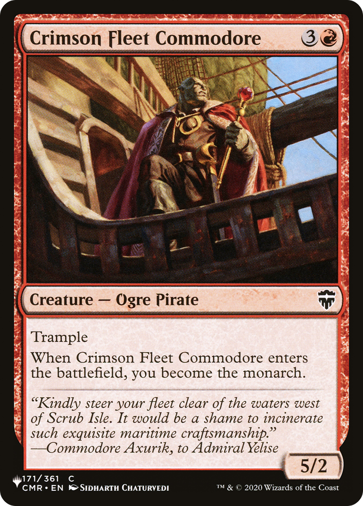 Crimson Fleet Commodore (LIST-CMR-171) [Mystery Booster] The List MTG Single Wizards of the Coast