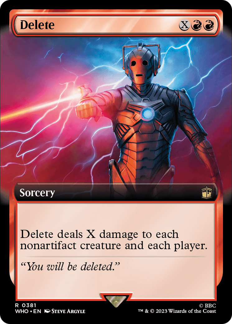 Delete (WHO-381) [Doctor Who] (Extended Art) MTG Single Wizards of the Coast