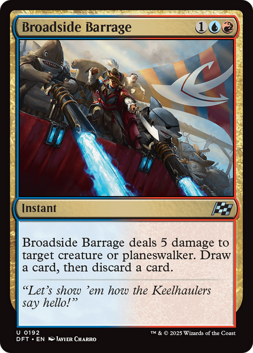 Broadside Barrage (DFT-192) [Aetherdrift] Foil MTG Single Wizards of the Coast