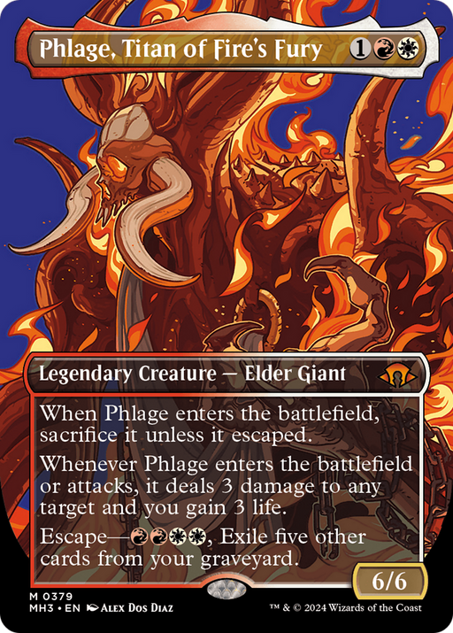 Phlage, Titan of Fire's Fury (MH3-379) [Modern Horizons 3] (Borderless) Foil MTG Single Modern Horizons 3