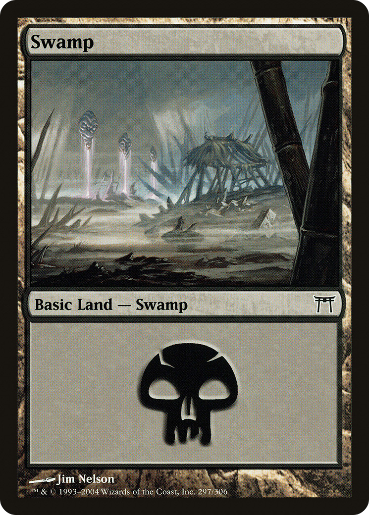 Swamp (CHK-297) [Champions of Kamigawa] Foil MTG Single Wizards of the Coast