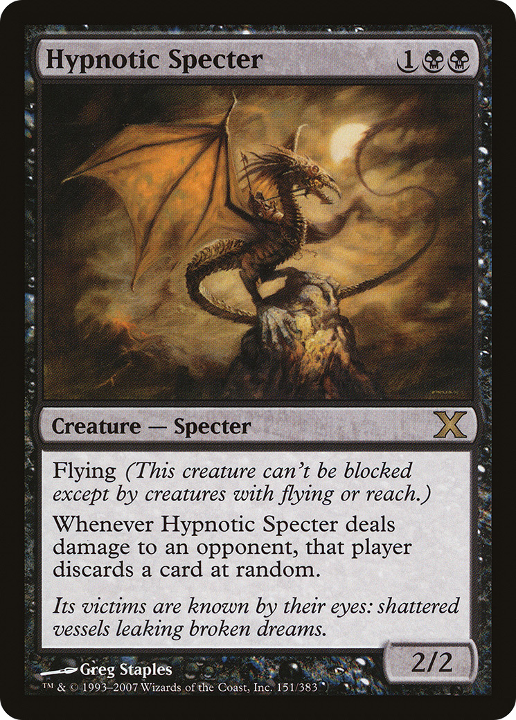 Hypnotic Specter (10E-151) [Tenth Edition] MTG Single Wizards of the Coast