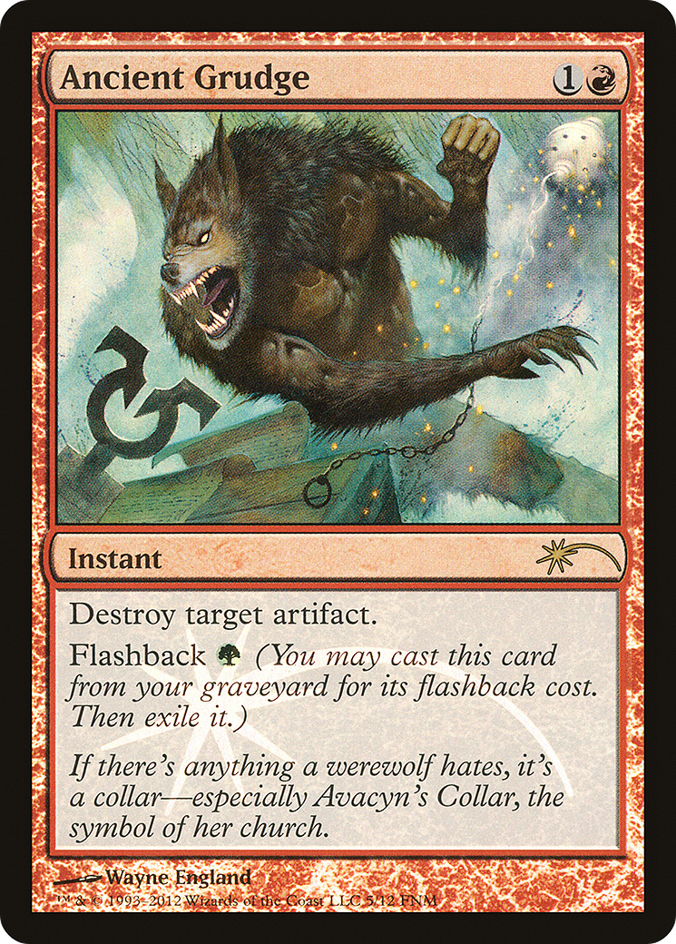 Ancient Grudge (FNM-005) [Misc] Friday Night Magic 2012 Foil MTG Single Wizards of the Coast