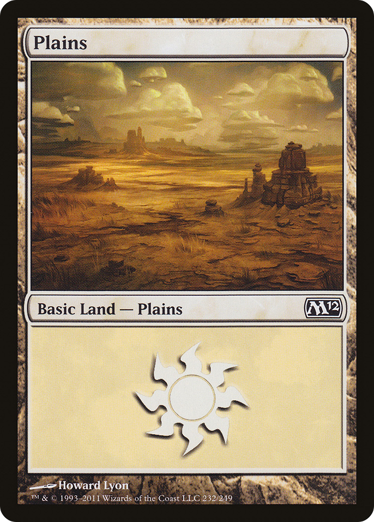 Plains (232) (M12-232) [Magic 2012] Foil MTG Single Wizards of the Coast