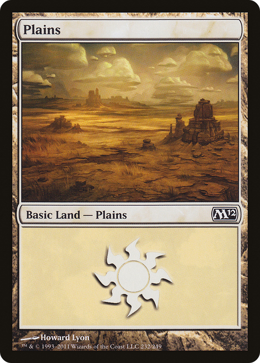 Plains (232) (M12-232) [Magic 2012] Foil MTG Single Wizards of the Coast