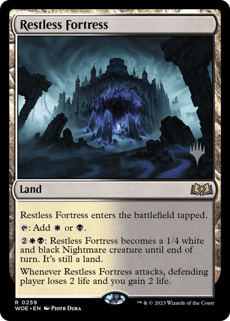 Restless Fortress (PPWOE-259) [Wilds of Eldraine Promos] MTG Single Wizards of the Coast