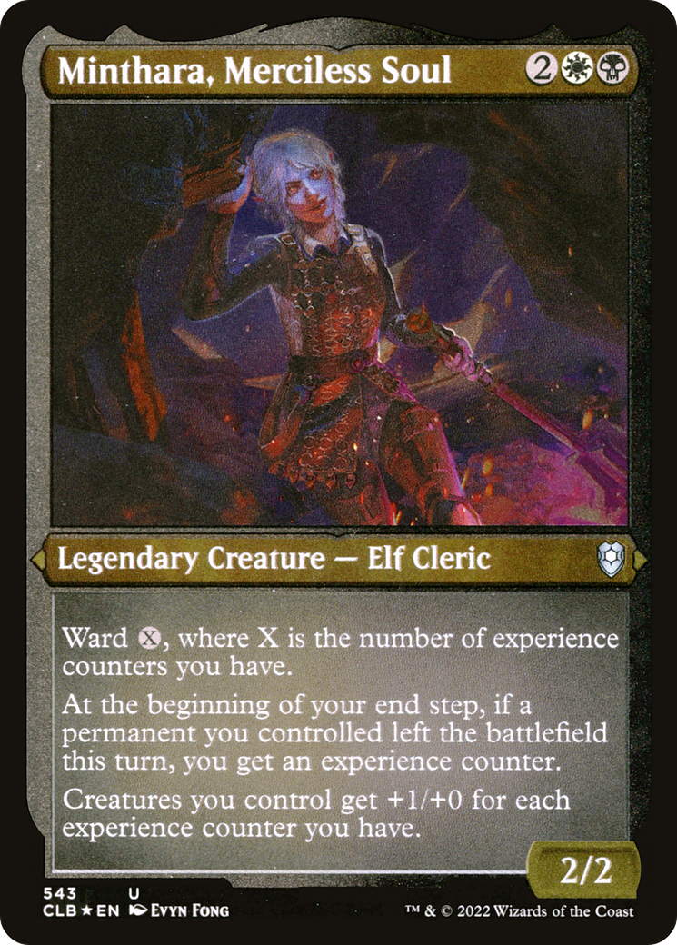 Minthara, Merciless Soul (CLB-543) [Commander Legends: Battle for Baldur's Gate] Etched Foil MTG Single Wizards of the Coast