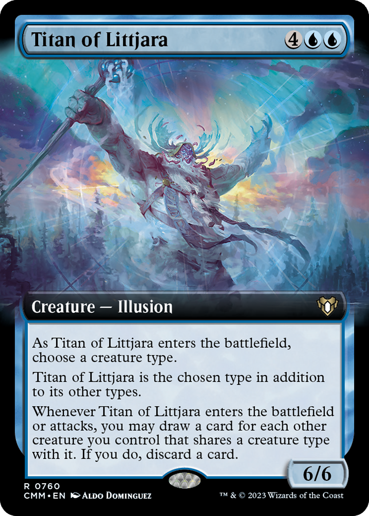 Titan of Littjara (CMM-760) [Commander Masters] (Extended Art) MTG Single Wizards of the Coast