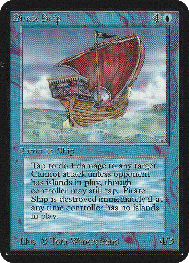 Pirate Ship (LEA-070) [Oldschool] Limited Edition Alpha MTG Single Wizards of the Coast