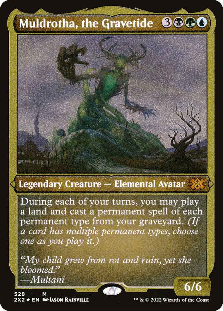 Muldrotha, the Gravetide (Foil Etched) (2X2-528) [Double Masters 2022] Foil MTG Single Wizards of the Coast