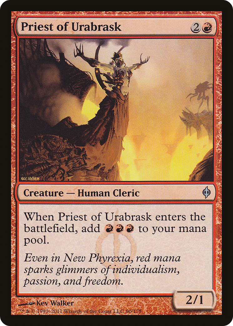 Priest of Urabrask (NPH-090) [New Phyrexia] Foil MTG Single Wizards of the Coast