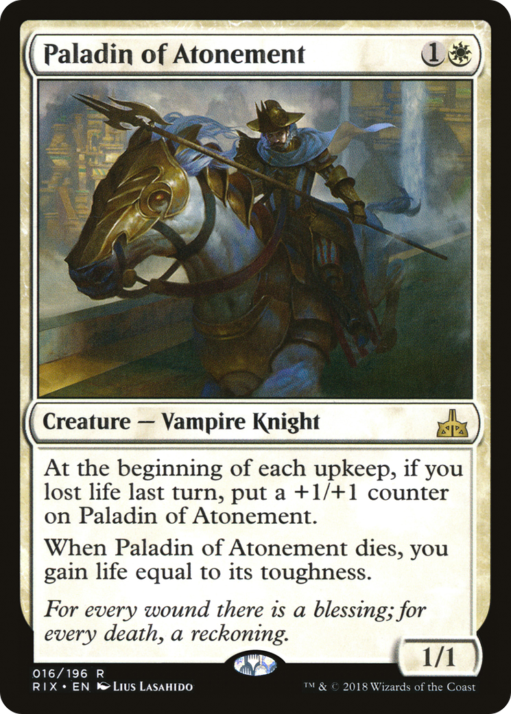 Paladin of Atonement (RIX-016) [Rivals of Ixalan] Foil MTG Single Wizards of the Coast