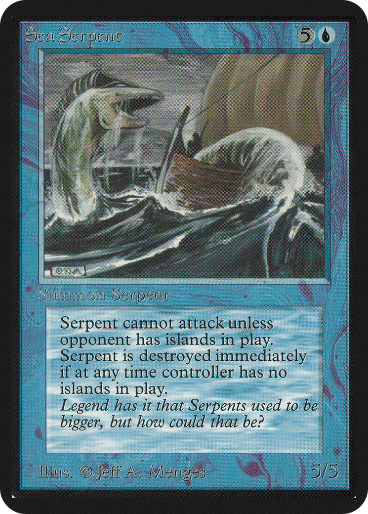 Sea Serpent (LEA-076) [Oldschool] Limited Edition Alpha MTG Single Wizards of the Coast