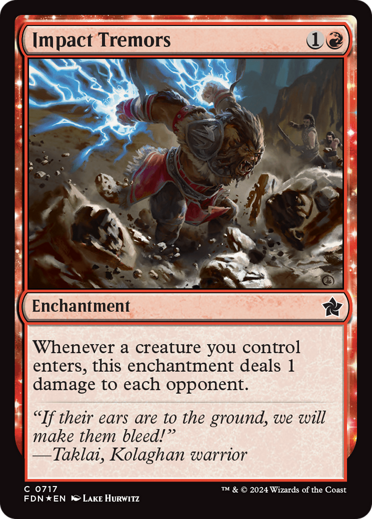 Impact Tremors (FDN-717) [Foundations] Foil MTG Single Wizards of the Coast