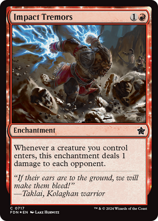 Impact Tremors (FDN-717) [Foundations] Foil MTG Single Wizards of the Coast