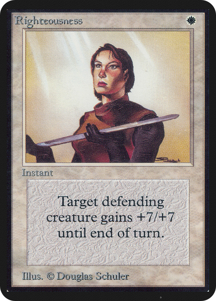 Righteousness (LEA-036) [Oldschool] Limited Edition Alpha MTG Single Wizards of the Coast