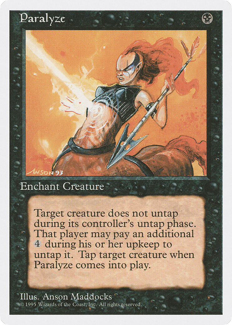 Paralyze (4ED-151) [Fourth Edition] MTG Single Wizards of the Coast