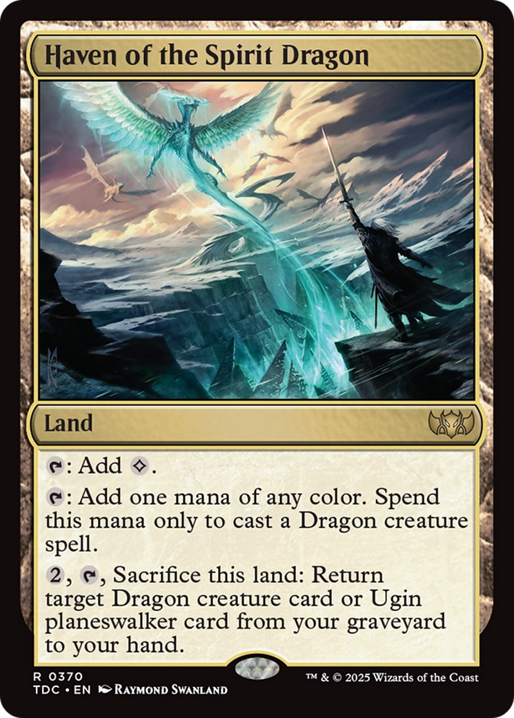 Haven of the Spirit Dragon (TDC-370) [Commander: Tarkir: Dragonstorm] MTG Single Wizards of the Coast