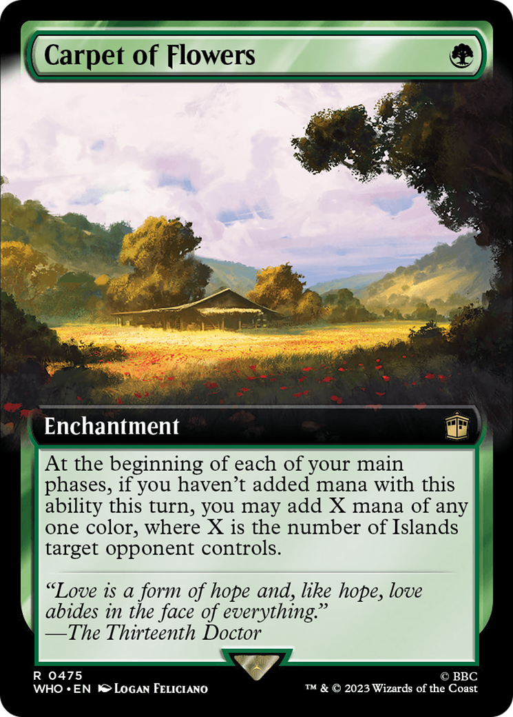 Carpet of Flowers (WHO-475) [Doctor Who] (Extended Art) Foil MTG Single Wizards of the Coast