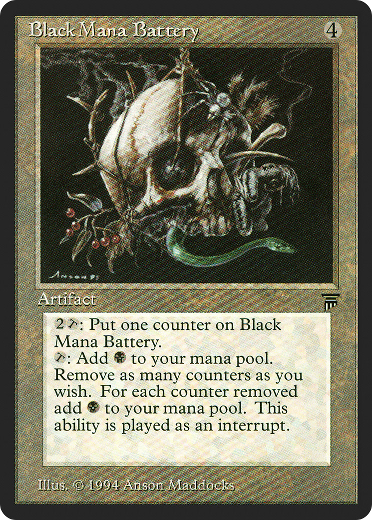 Black Mana Battery (LEG-) [Oldschool] Legends MTG Single Wizards of the Coast