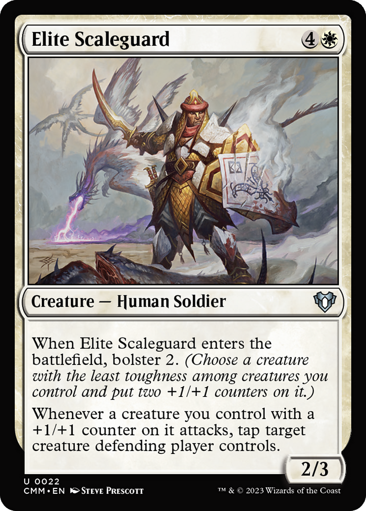 Elite Scaleguard (CMM-022) [Commander Masters] MTG Single Wizards of the Coast