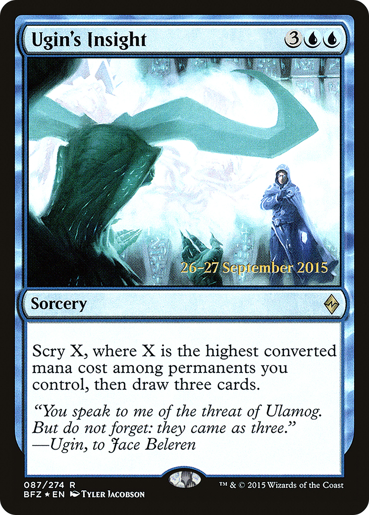 Ugin's Insight (PRE-087) [Battle for Zendikar Promos] Foil MTG Single Wizards of the Coast